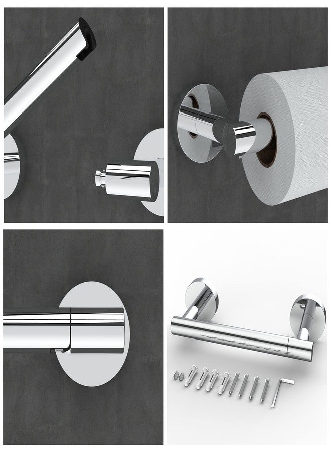 RARXTR Toilet Paper Holder Chrome SUS304 Stainless Steel Double Post Pivoting Polish Chrome Toilet Paper Roll Holder Wall Mounted Toilet Tissue Holder for Commercial Bathroom RV, Polished, 2 Pack - Image 4